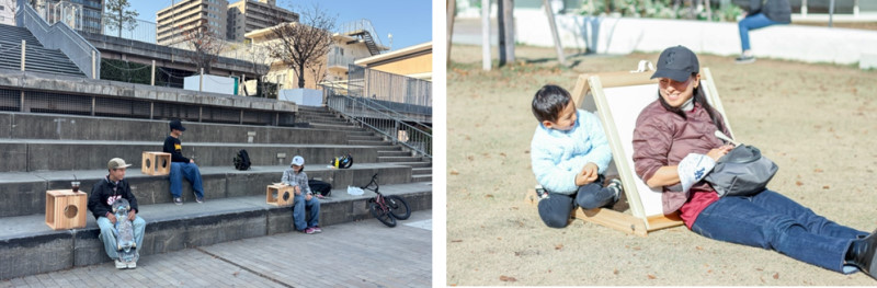 下石井公園の魅力向上に向けたストリートファニチャーを製作！岡山市と共同で、西粟倉村産の木材を使用、効果検証も